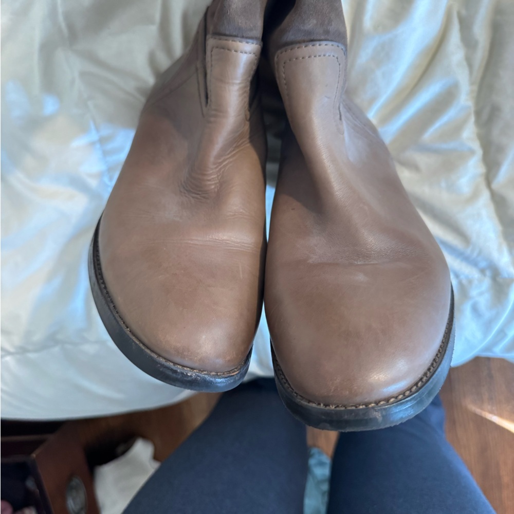 Tory Burch Over-the-Knee Suede Boots in Dark Brown - Picture 7 of 9